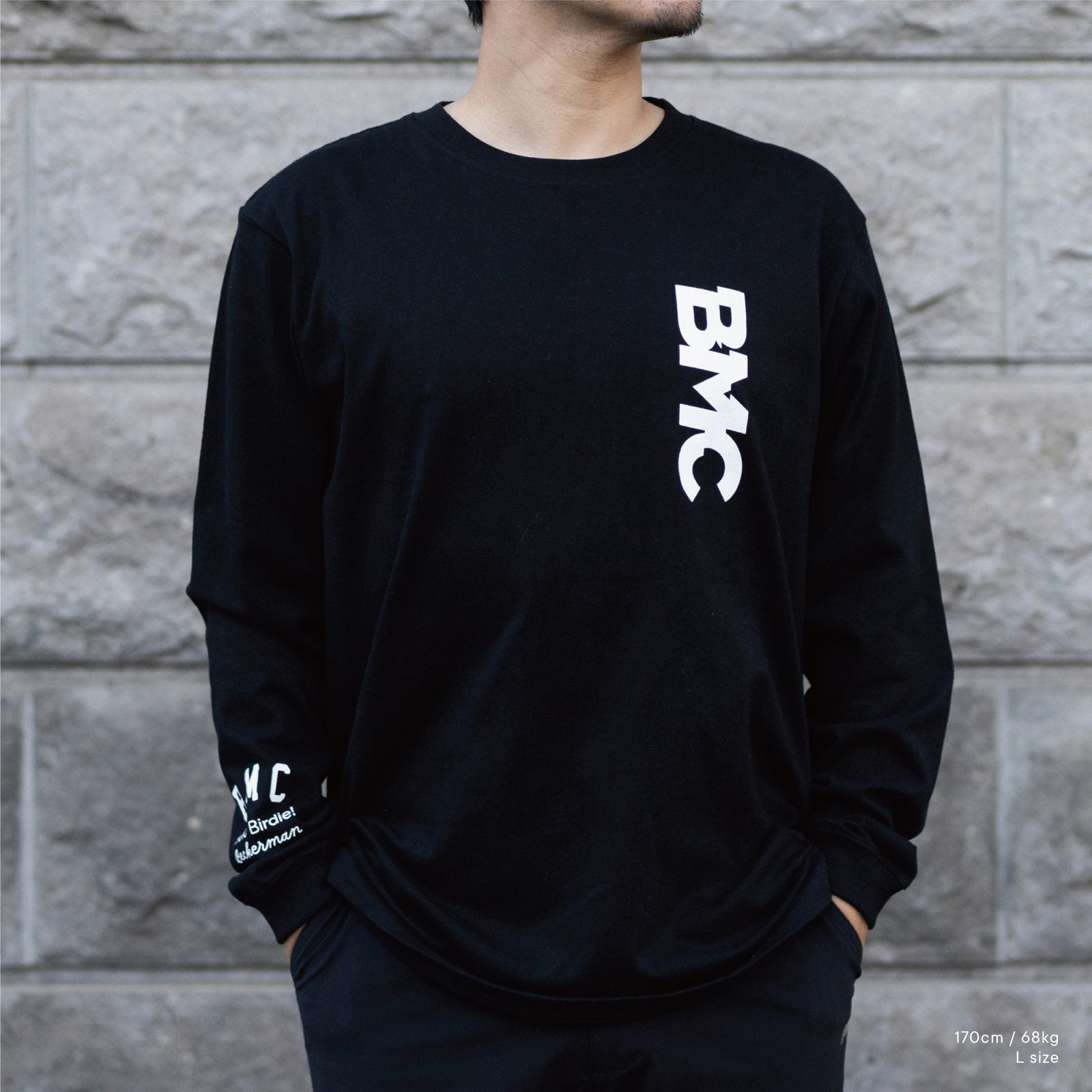 BIG-LOGO LONG-T BLACK – BECKERMAN CITY