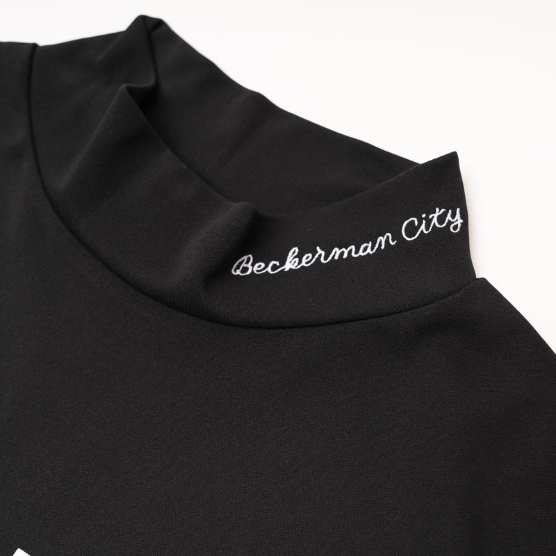 BECKERMAN Mock Neck Shirt BLACK