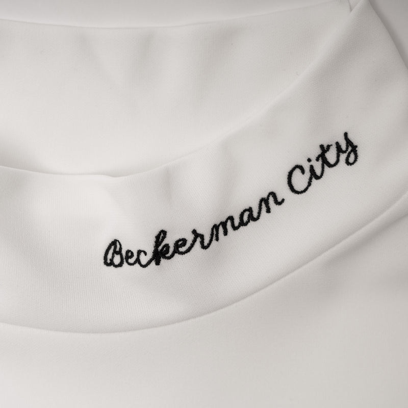 BECKERMAN Mock Neck Shirt WHITE
